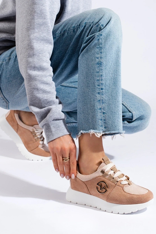 Topánky v športovom štýle Vinceza béžová