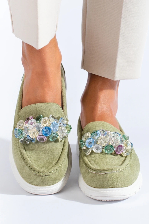 Mokasíny s platformou Shelovet zelené Mokasíny s platformou Shelovet zelené