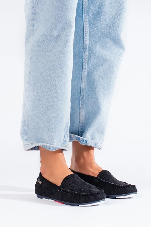 čierne mokasíny Shelovet čierne mokasíny Shelovet