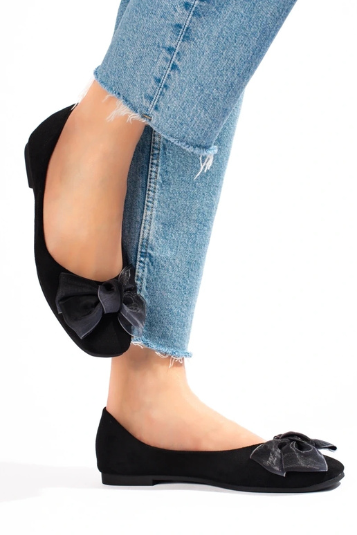 semišová balerína so stuhou Shelovet...