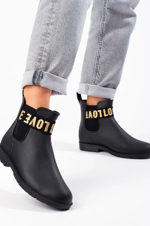 čierne krátke gumáky Shelovet čierne krátke gumáky Shelovet