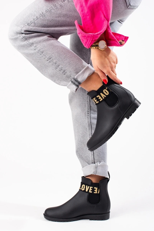 čierne krátke gumáky Shelovet čierne krátke gumáky Shelovet