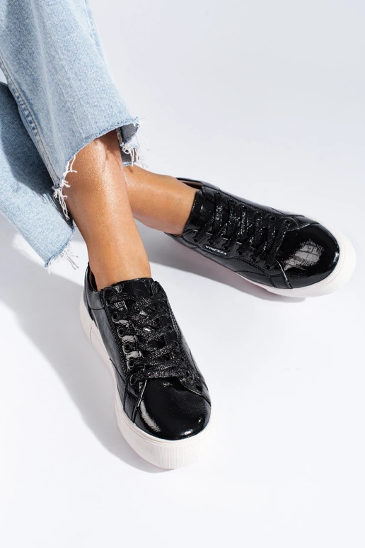 Čierne kožené dámske topánky Vinceza Čierne kožené dámske topánky Vinceza