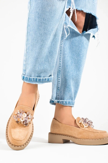 béžové semišové mokasíny... 2