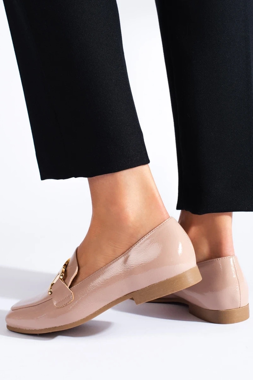 s lakovým efektom ružové dámske...