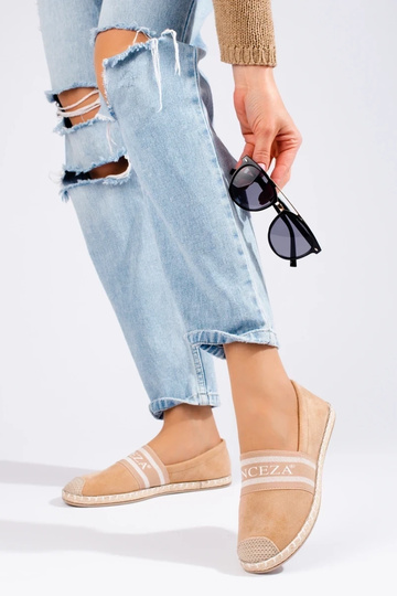 semišová espadrille béžová... 2