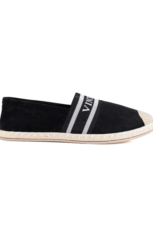 semišová espadrilka čierna Vinceza semišová espadrilka čierna Vinceza