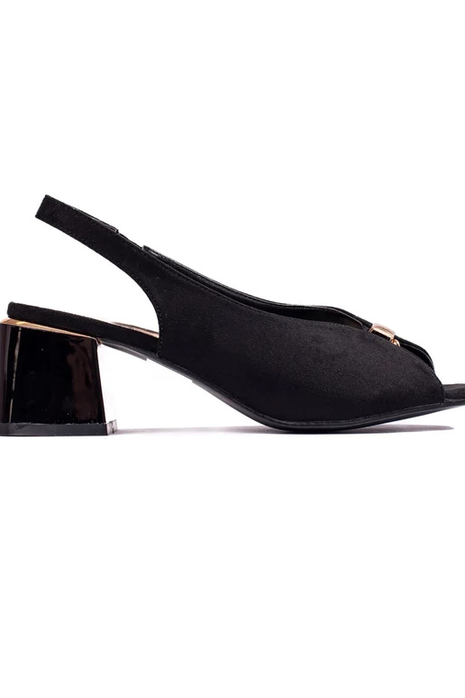 Shelovet čierne semišové sandále na... Shelovet čierne semišové sandále na...