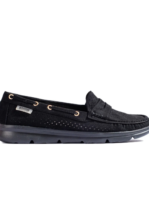 Čierne semišové mokasíny Shelovet