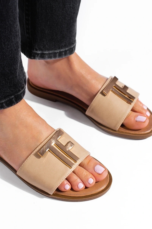 Papuče béžové Potocki