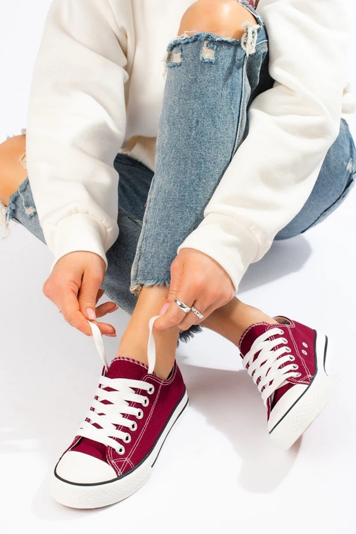 topánky bordovej farby Shelovet