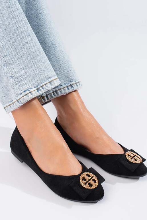 čierna semišová balerína Potocki
