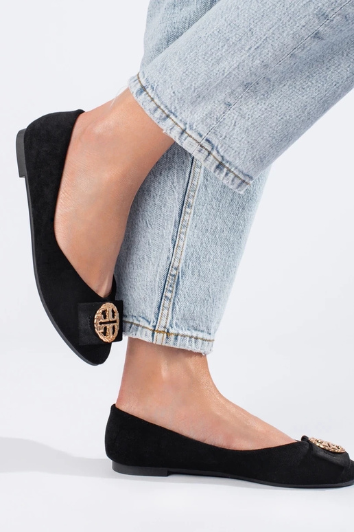 čierna semišová balerína Potocki