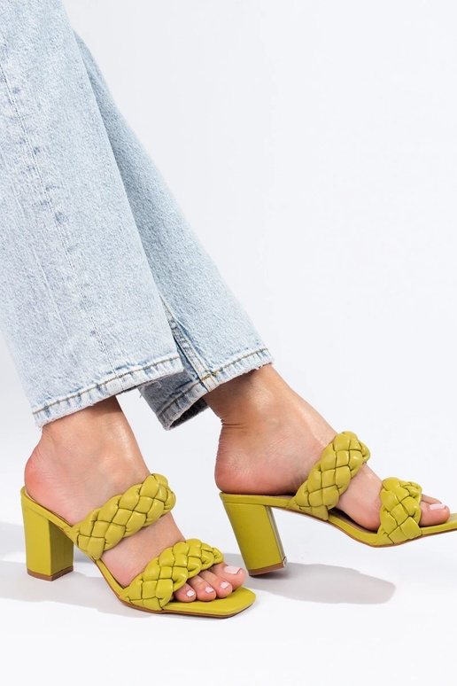 zelené zapletané sandále na podpätku... zelené zapletané sandále na podpätku...