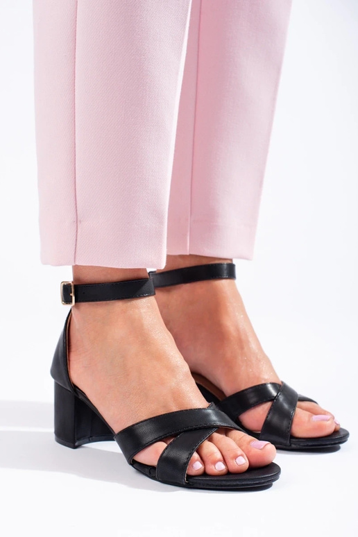 sandále Shelovet čiernej farby