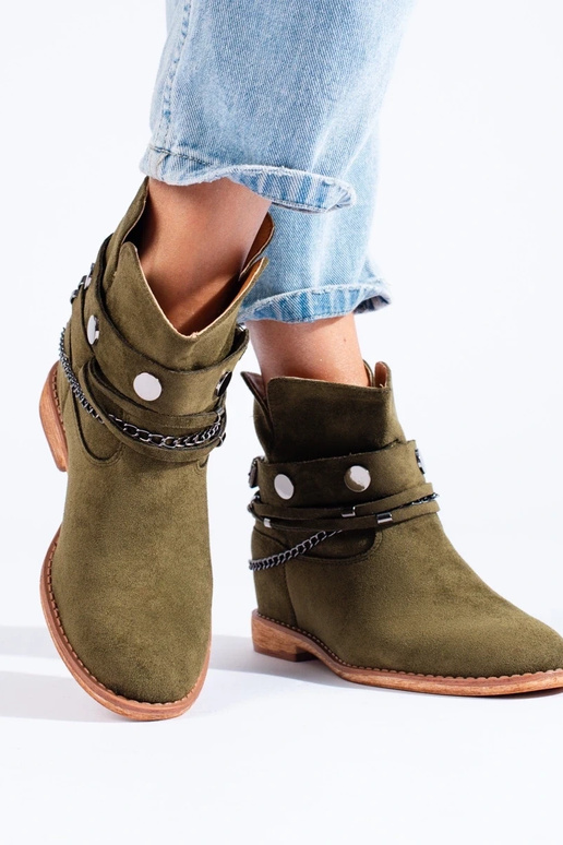 semišové dámske topánky na kline v...