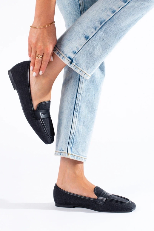 mokasíny v čiernej farbe Shelovet mokasíny v čiernej farbe Shelovet