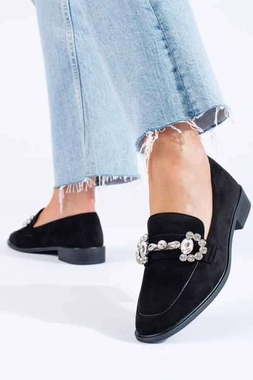 čierne semišové mokasíny s prackami... čierne semišové mokasíny s prackami...