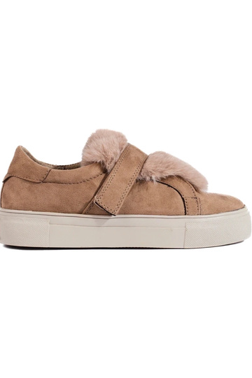 béžové semišové čižmy s...