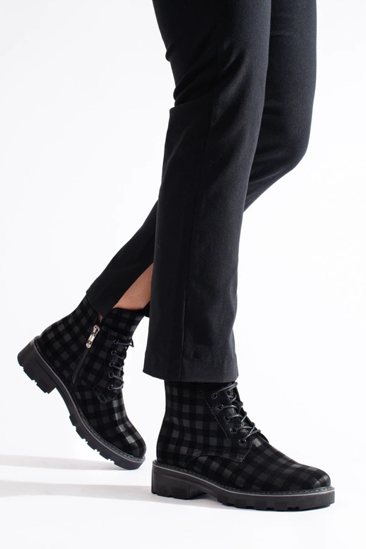 Dámske kárované čižmy pre ženy