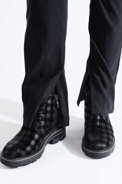 Dámske kárované čižmy pre ženy