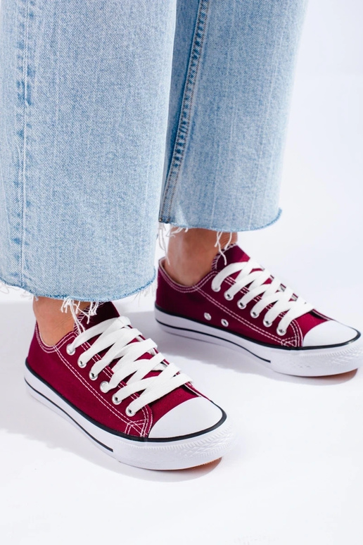 bordová farba Dámske topánky Shelovet