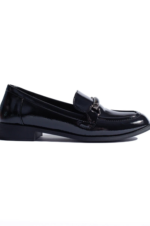 mokasíny s lakovým efektom v čiernej... mokasíny s lakovým efektom v čiernej...