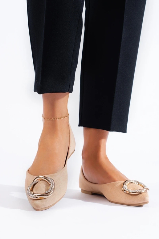 v semišovej balerínke béžovej Shelovet