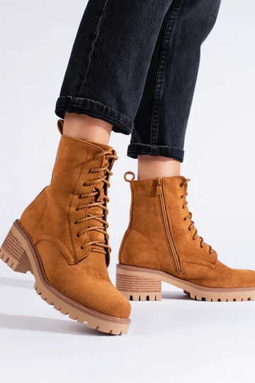 hnedé šnurovacie dámske... 2