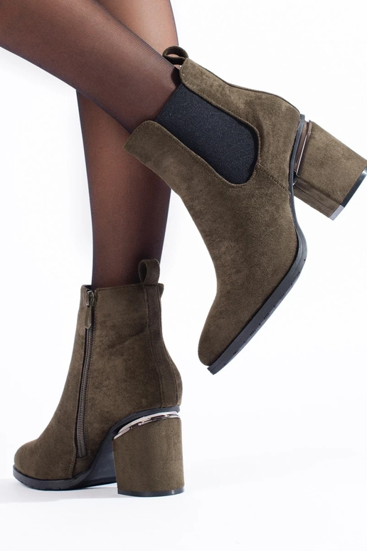 semišové Chelsea čižmy Vinceza khaki