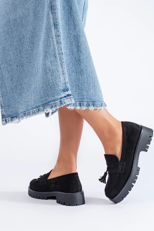 semišové mokasíny v čiernej farbe... semišové mokasíny v čiernej farbe...