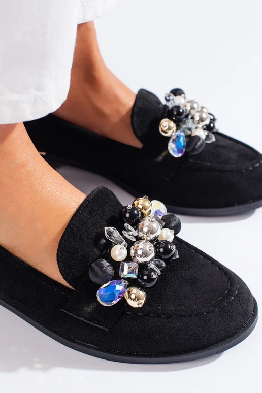 čierne modelové topánky Lords s...