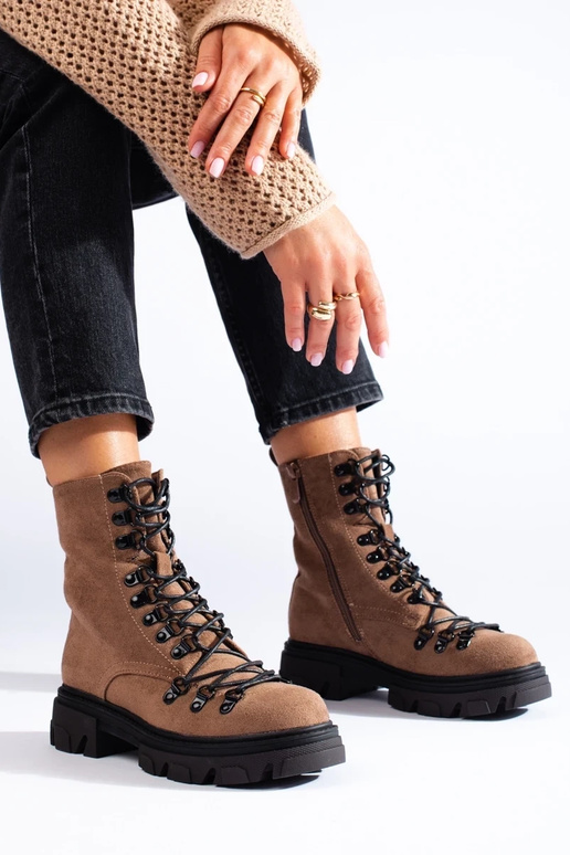 Semišové šnurovacie čižmy Vinceza v... Semišové šnurovacie čižmy Vinceza v...