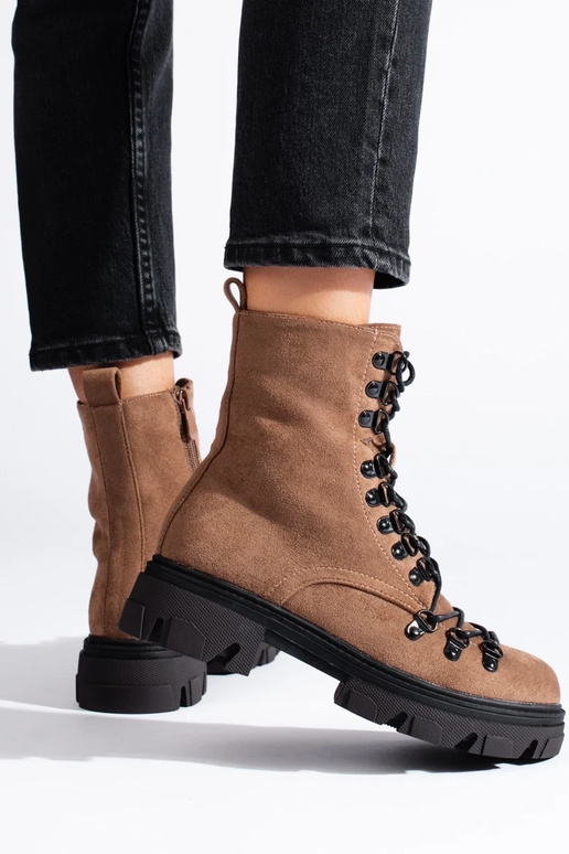 Semišové šnurovacie čižmy Vinceza v... Semišové šnurovacie čižmy Vinceza v...