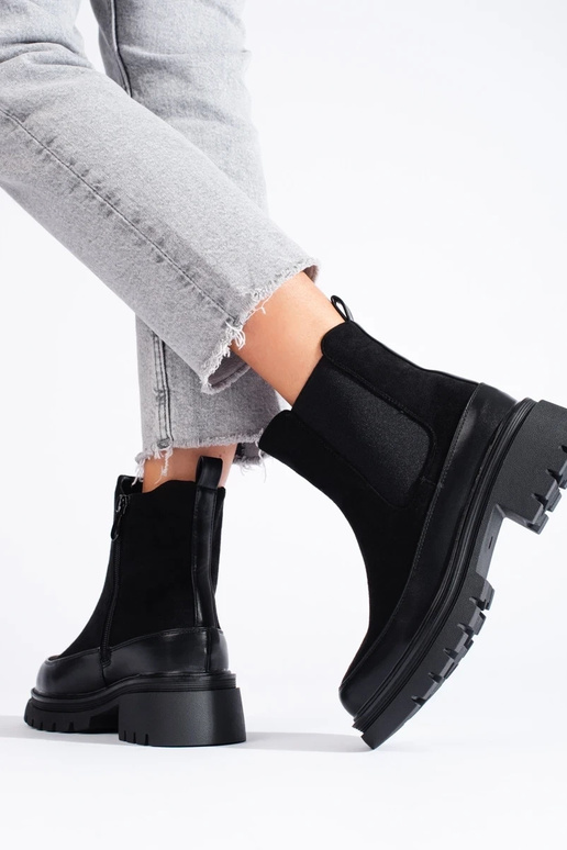 Čierne semišové Chelsea topánky Vinceza Čierne semišové Chelsea topánky Vinceza