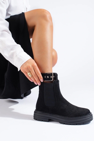 čierne semišové topánky s... 2