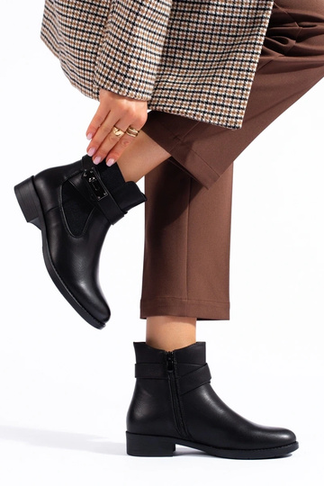 Dámske čierne topánky ploché 2