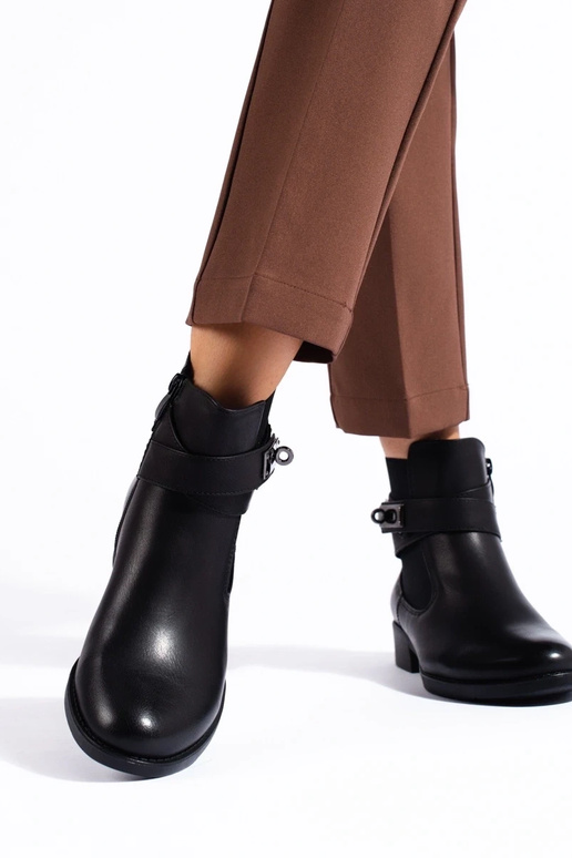 Dámske čierne topánky ploché Dámske čierne topánky ploché