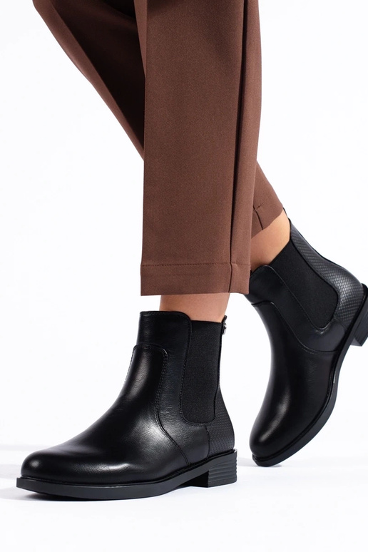 čierne dámske topánky Chelsea boots