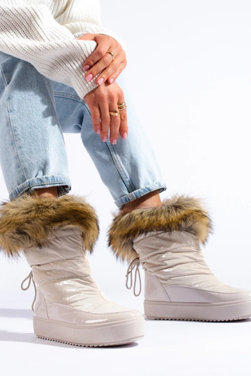 Dámske krémové snehule s... 2