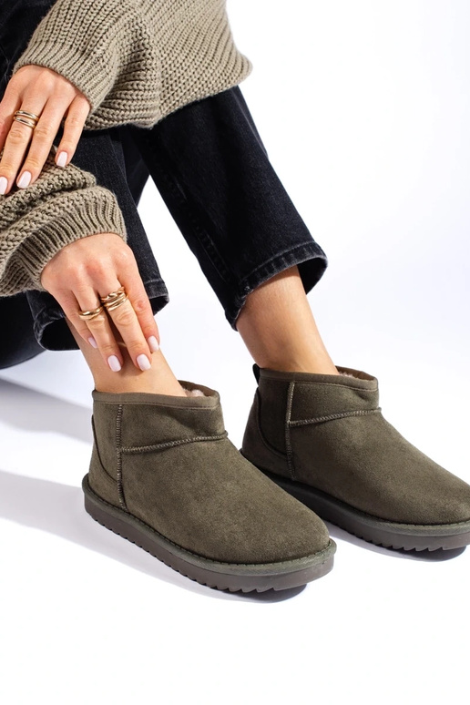 khaki dámske snehule