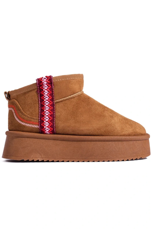 vyrobené zo semišu Dámske snehule camel