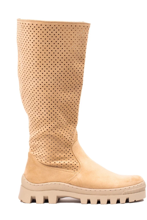 Prelamované semišové členkové čižmy...