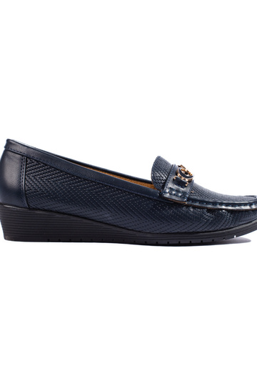 tmavomodré dámske mokasíny