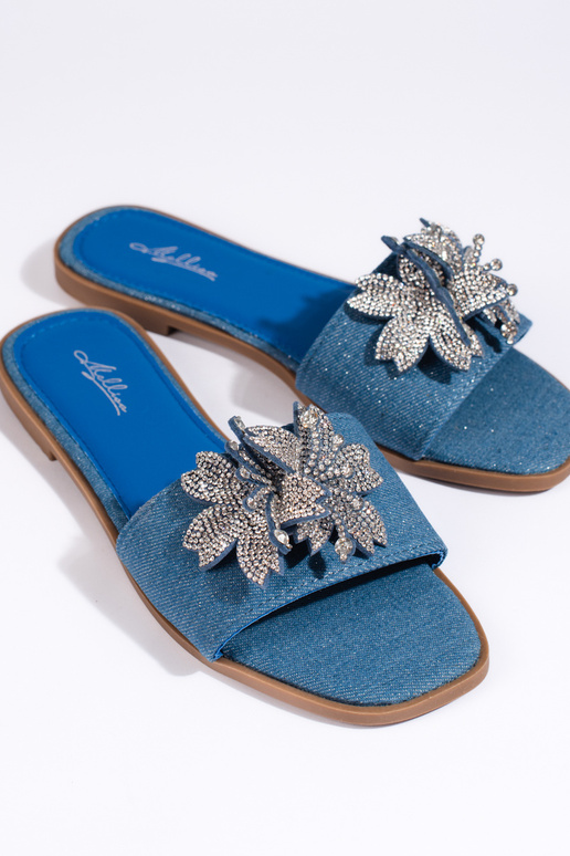 Džínsový materiál Papuče Džínsový materiál Papuče