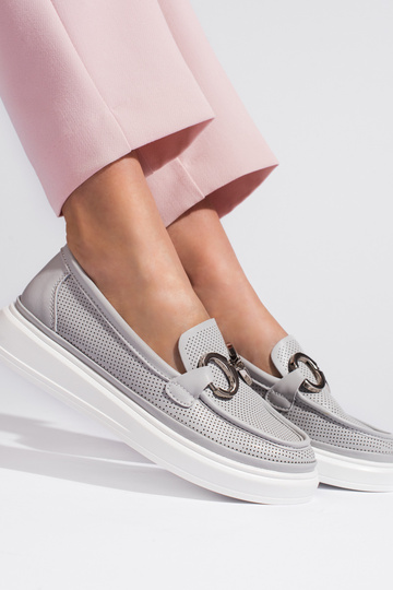 šedé dámske mokasíny 2