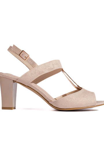 sandále so zlatým podpätkom