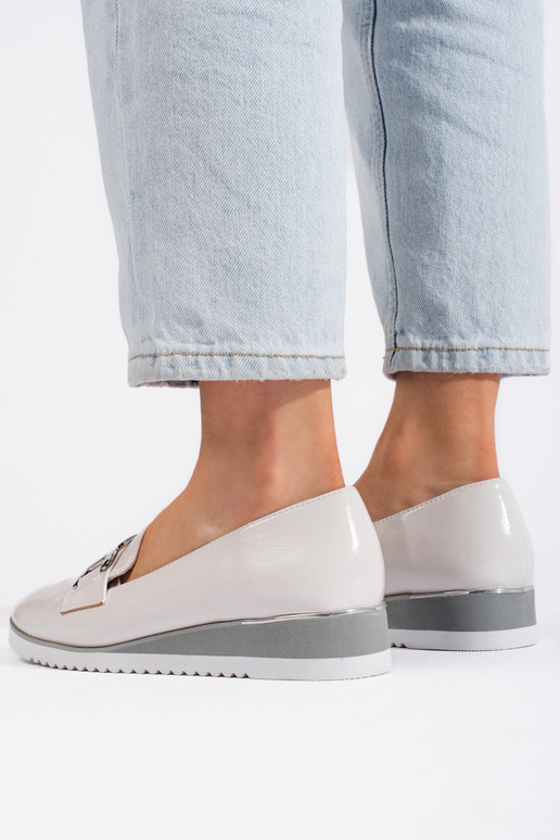 biele modelové topánky Lords s...