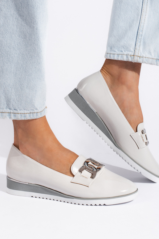 biele modelové topánky Lords s...