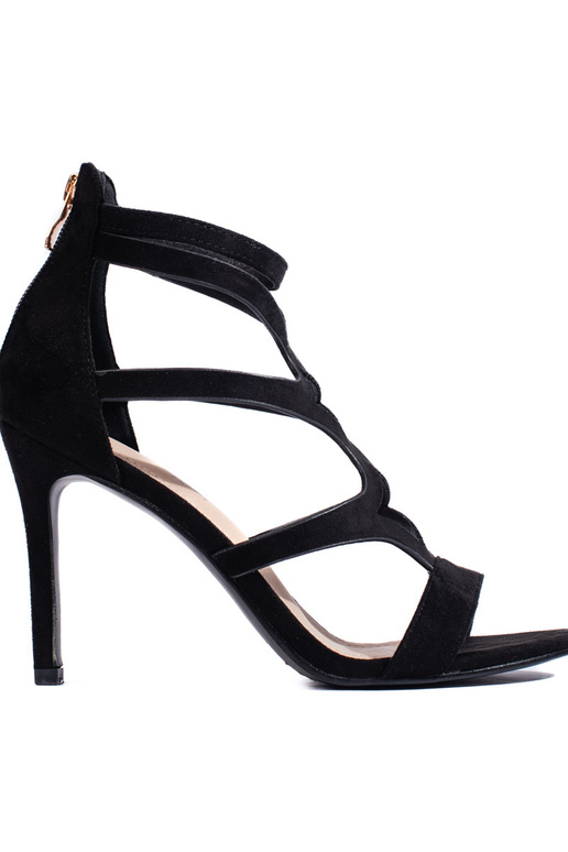 čierne sandále s tenkým podpätkom čierne sandále s tenkým podpätkom